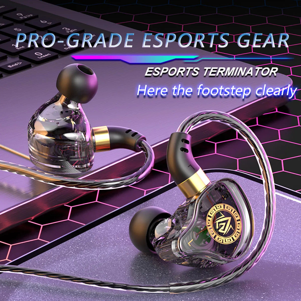 Wired USB-C In-Ear Headphones – Sports & Gaming with Mic Wired In-Ear Earphones SPOT