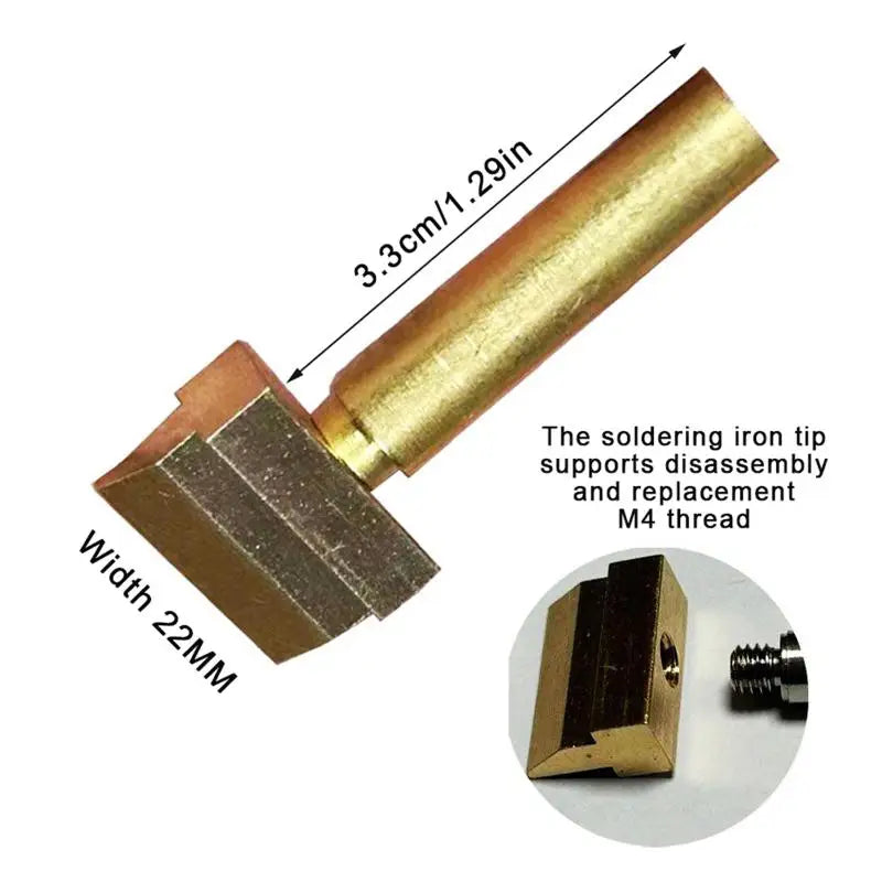 Wide Spade Soldering Iron Tip 5–40mm | Copper Welding Tip Soldering Iron Tip SPOT A3