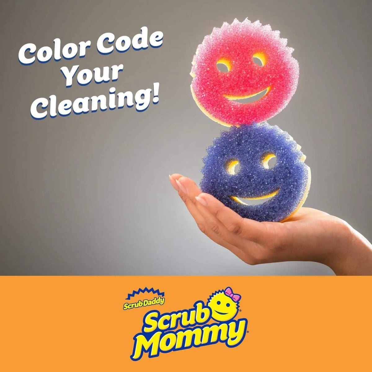 Scrub Mommy Smile FlexTexture Dual-Sided Kitchen Sponge Kitchen Scrub Sponge SPOT