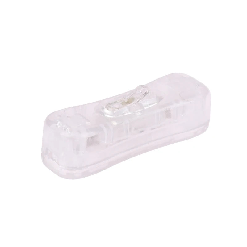 Inline AC Power Cable Switch – On/Off Rocker for Lamps 220V Inline Cable Switch SPOT Transparent