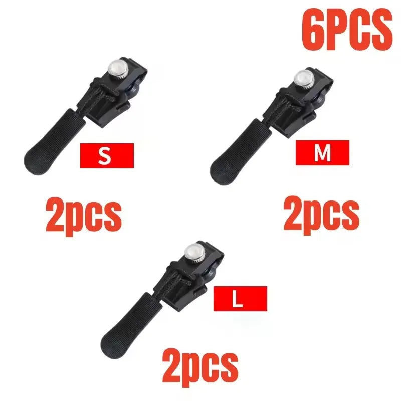 Universal Zipper Repair Kit – Replacement Slider Pulls 3–60 Pcs Zipper Repair Kit SPOT Mixed size--6pcs