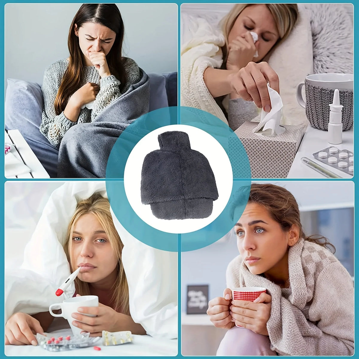 Plush Hot Water Bottle Foot Warmer – Cozy Heated Foot Bag Plush Foot Warmer SPOT