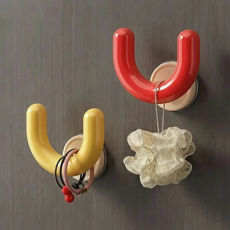 Wall-Mounted Suction Cup Slipper Hanger – U-Shape Organizer Bathroom Storage Rack SPOT