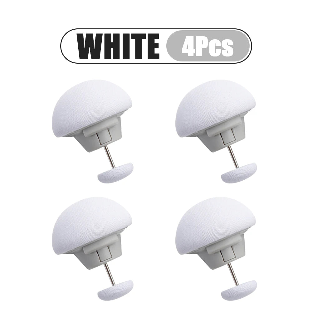Mushroom Quilt Clips – Duvet & Bed Sheet Fastener Grippers 4/8-Pack Bedding Fastener Clips SPOT White 4pcs