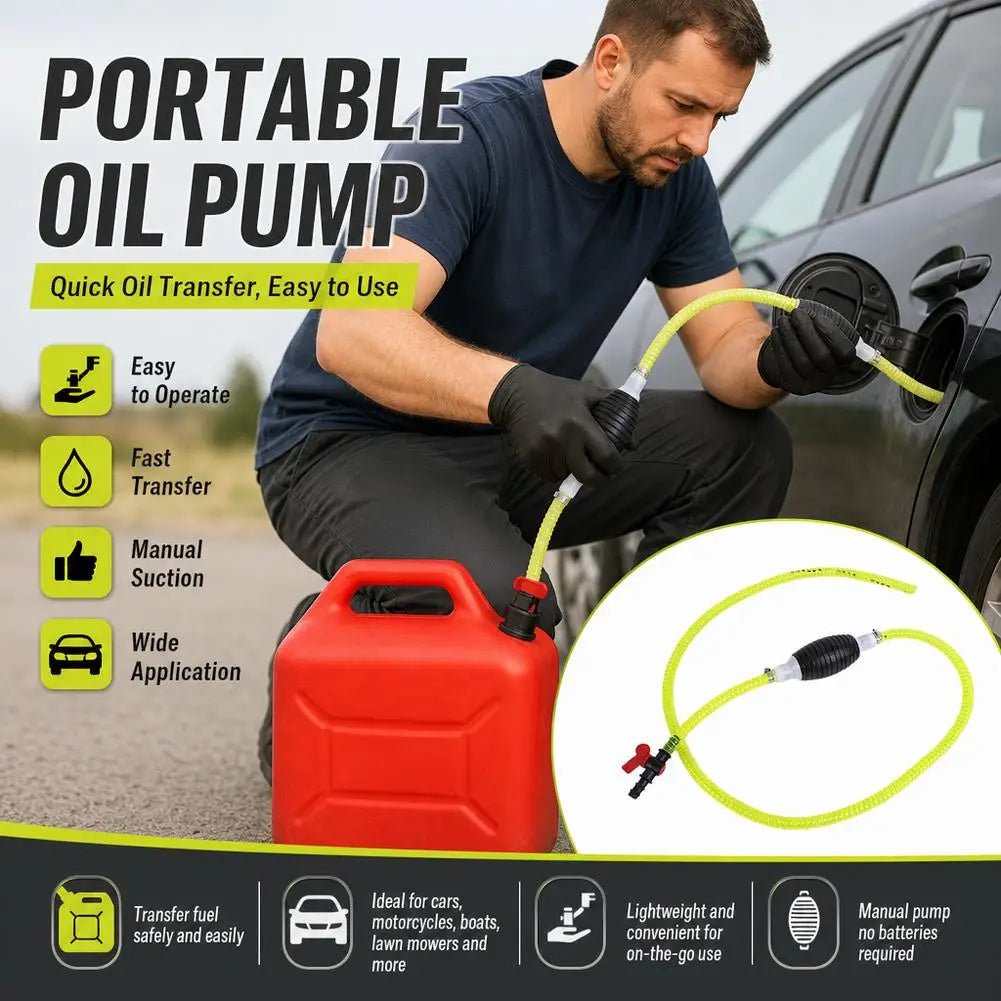 Portable Manual Liquid Transfer Pump with Control Valve Manual Siphon Pump SPOT