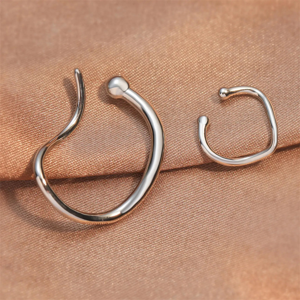 Gold Geometric Ear Cuffs – 2pc No-Piercing Clip Earring Set Clip-On Ear Cuffs SPOT