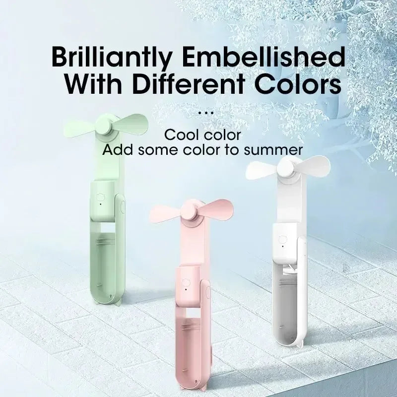Portable Mini Handheld Fan – USB Rechargeable 2000mAh Foldable Handheld Mini Fan SPOT