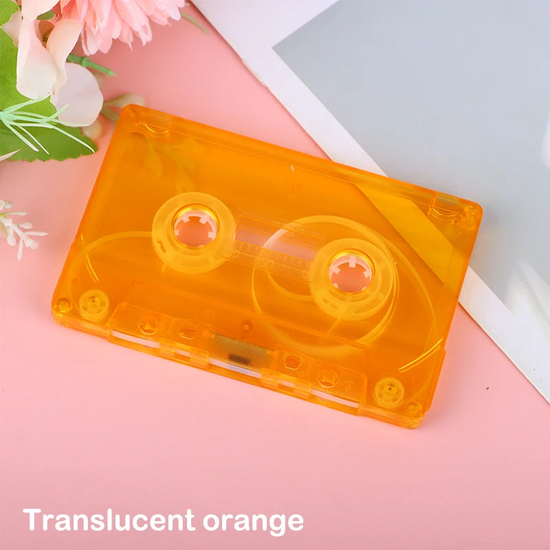 Blank Cassette Tape Shell – Empty Color Audio Tape Case Cassette Tape Shell SPOT Translucent orange