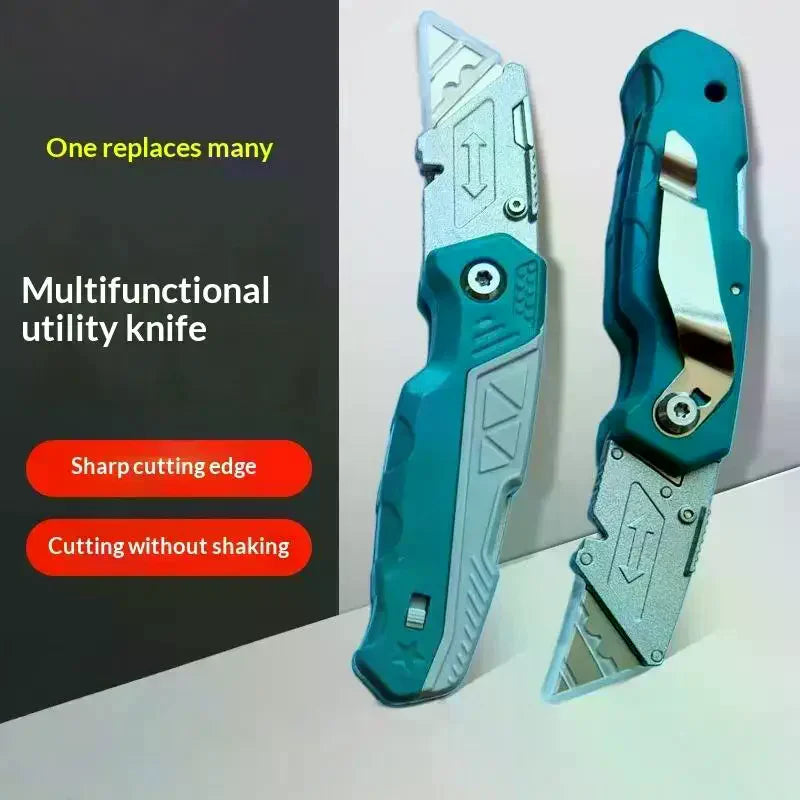 Heavy Duty Folding Utility Knife – Retractable Box Cutter Folding Utility Knife SPOT