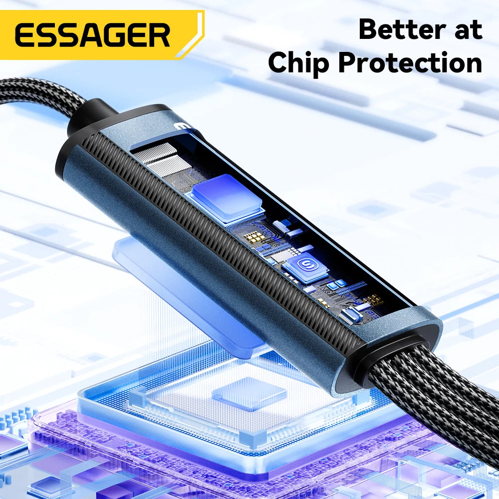 Essager 3-in-1 USB-C 100W Fast Charging Cable – 1.2m USB Charging Cable SPOT