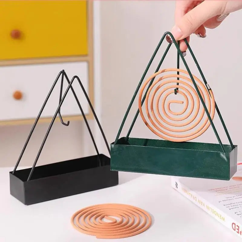 Triangular Iron Mosquito Coil Holder with Ash Tray | Outdoor Mosquito Coil Holder SPOT
