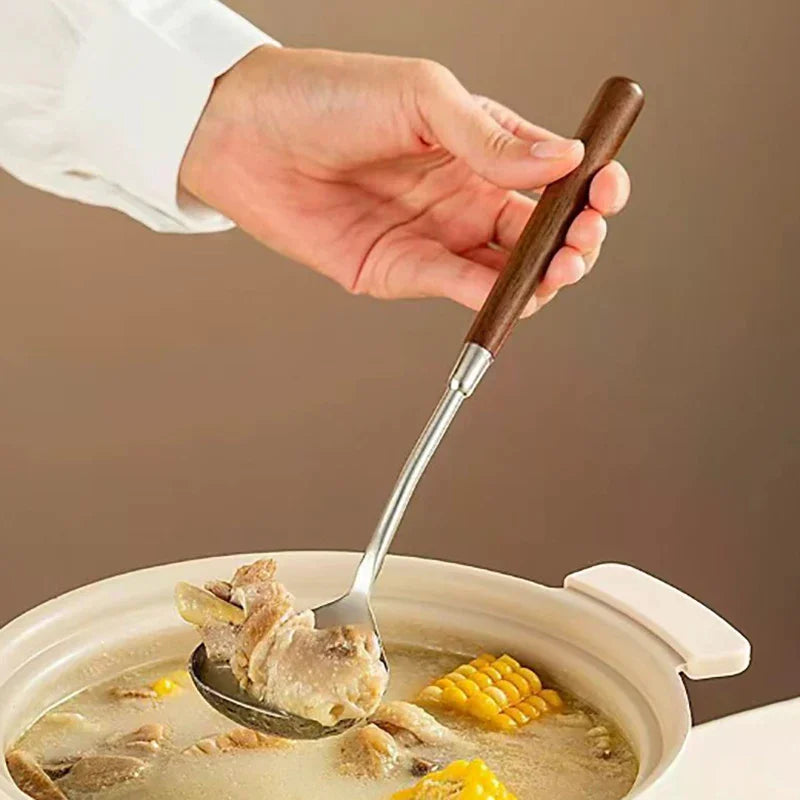 Stainless Steel Long Handle Spoon – Stirring, Soup & Dessert Kitchen Spoon SPOT 1PCS
