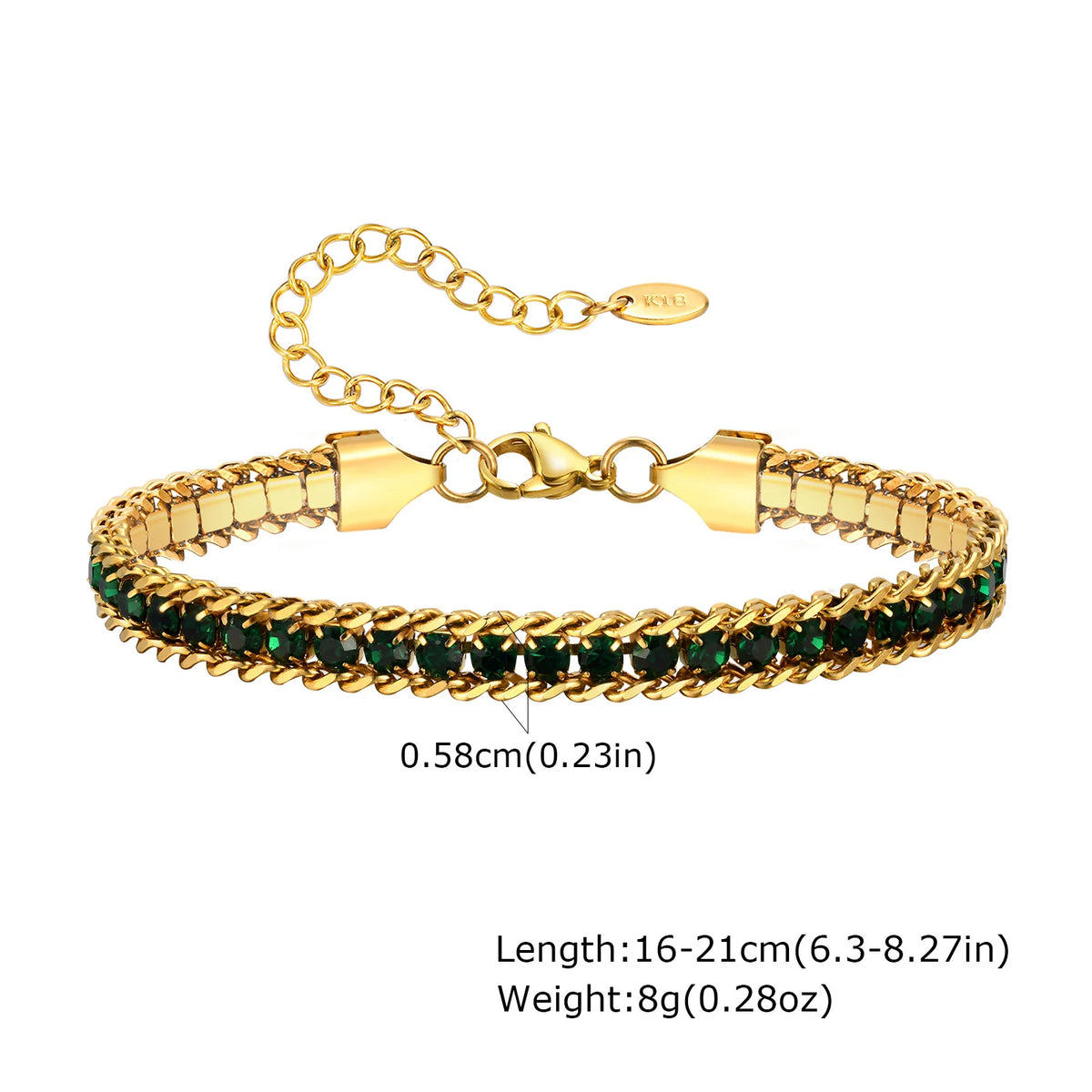 Iced Out Tennis Bracelet – 5A CZ Gold Stainless Steel Women Tennis Bracelet SPOT