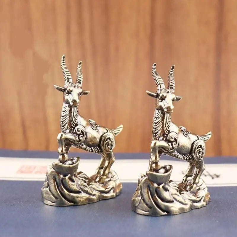 Feng Shui Zodiac Goat Statue with Lucky Coins – Desk Decor Decorative Figurine SPOT Default Title