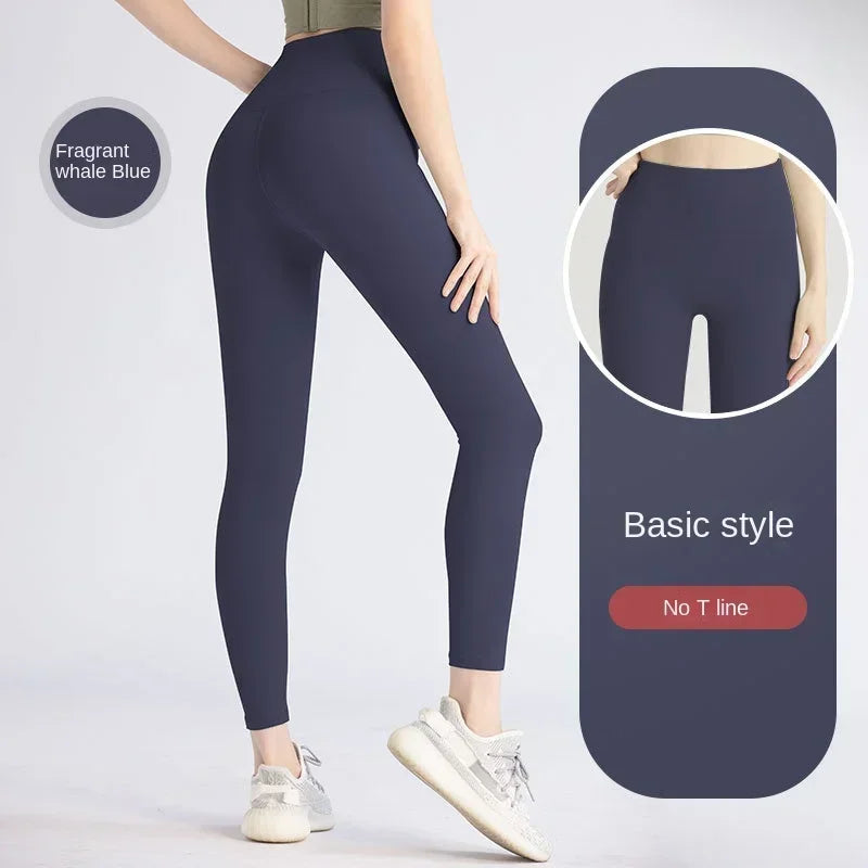 Women's High Waist Booty Lifting Yoga Leggings | Gym & Run Yoga Leggings SPOT Dark blue XXL