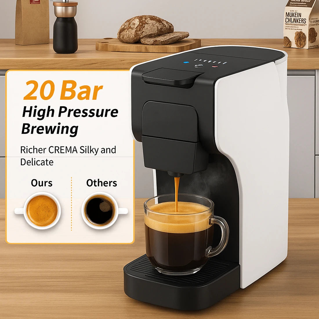 DUTRIEUX 3-in-1 Espresso Machine – Nespresso & Ground Coffee Espresso Machine SPOT