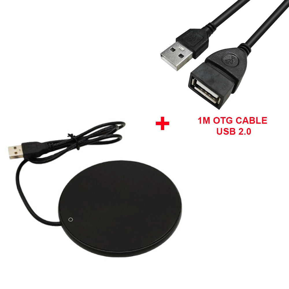 USB Mug Warmer – Thermostatic Coffee & Tea Heating Coaster USB Mug Warmer SPOT Black Add OTG Cable