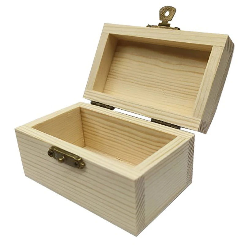 Unfinished Wooden Jewelry Box – DIY Craft Gift Box for Kids Wooden Craft Box SPOT