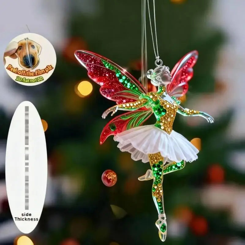 Sparkling Ballerina Acrylic Pendant – Car Charm & Xmas Ornament Decorative Pendant Ornament SPOT A2