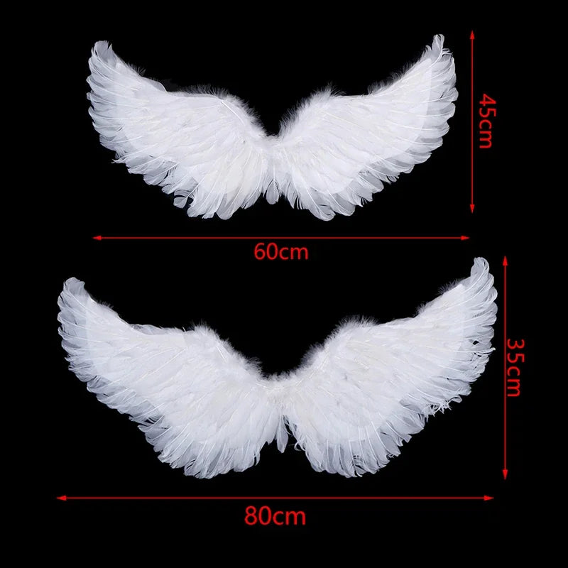 Kids White Angel Feather Wings – Swallow Shape Party Costume Kids Costume Wings SPOT