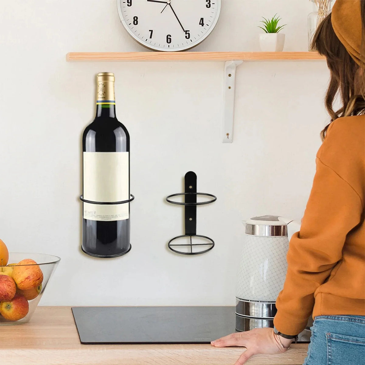 Wall-Mounted Iron Wine Rack – Bottle Display Organizer Wall Wine Rack SPOT