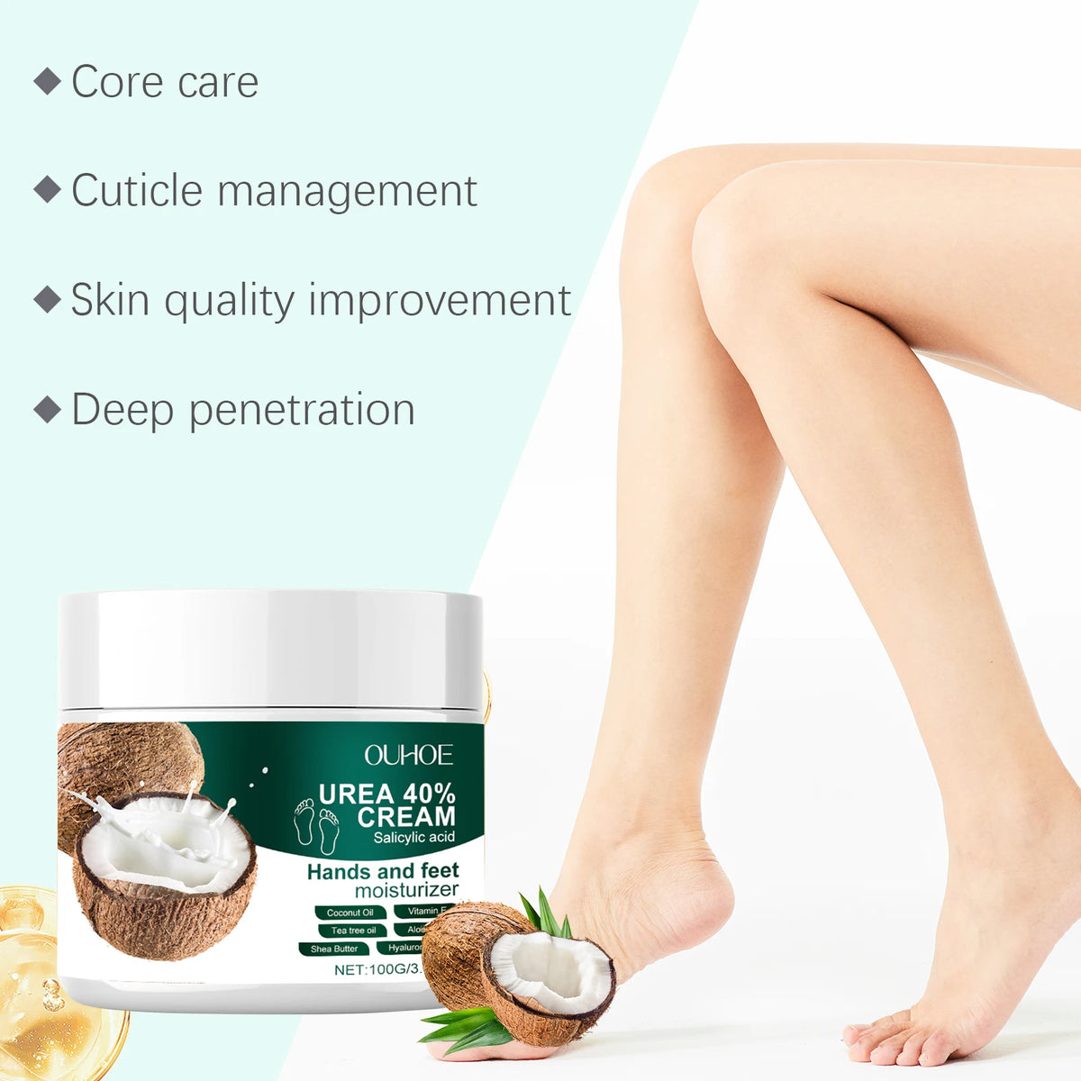 Urea 40% Foot Cream with Salicylic Acid – Callus & Dry Skin Foot & Hand Cream SPOT