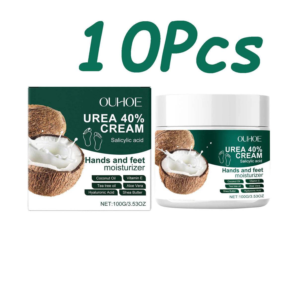 Urea 40% Foot Cream with Salicylic Acid – Callus & Dry Skin Foot & Hand Cream SPOT 10 x 100g Boxed