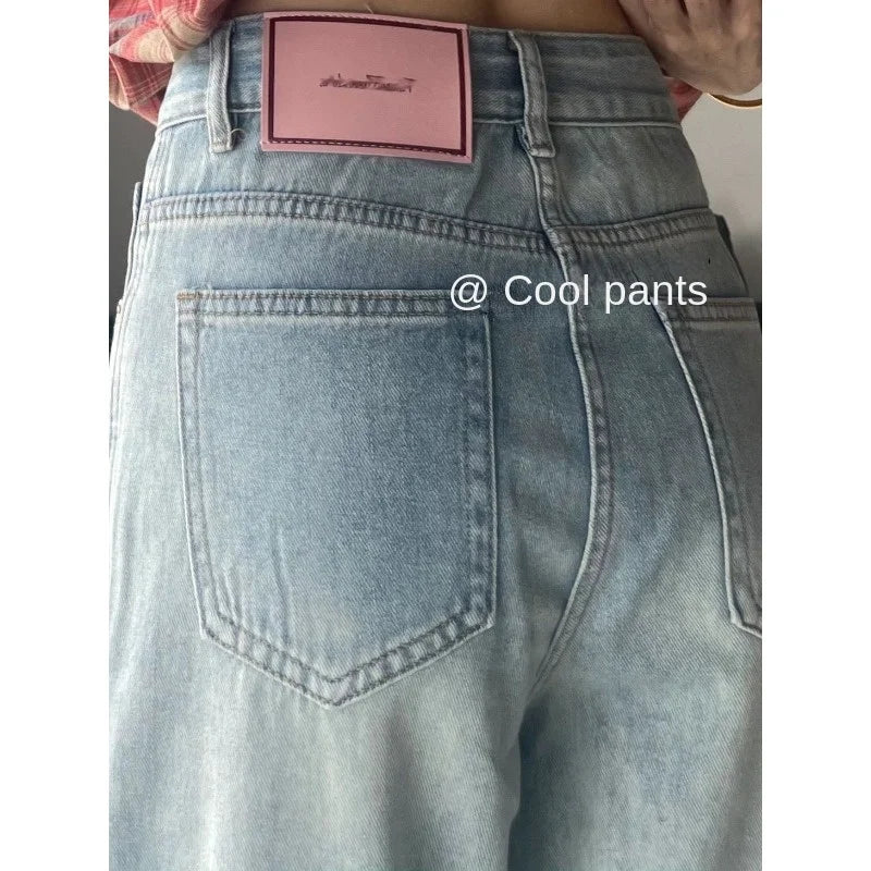 Women's Y2K High Waist Baggy Wide Leg Jeans | Stretch Casual Wide Leg Jeans SPOT