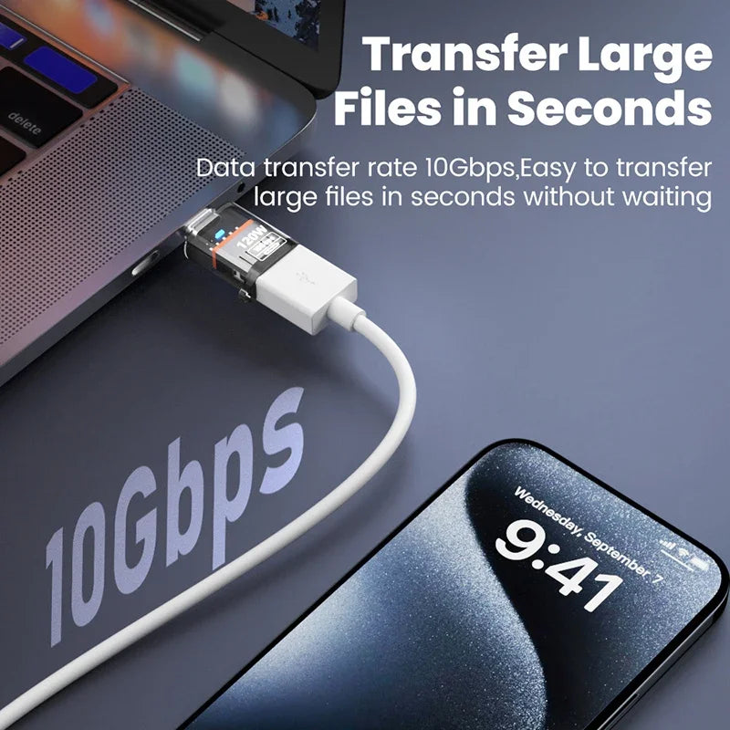 USB-C to USB-A OTG Adapter | 120W Charging & 10Gbps Transfer USB OTG Adapter SPOT