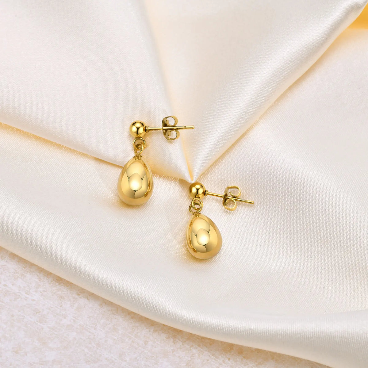 Waterdrop Dangle Earrings – 14K Gold Plated Stainless Steel Dangle Earrings SPOT