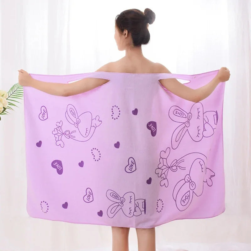 Women's Quick-Dry Wearable Microfiber Bath & Beach Towel Wearable Bath Towel SPOT