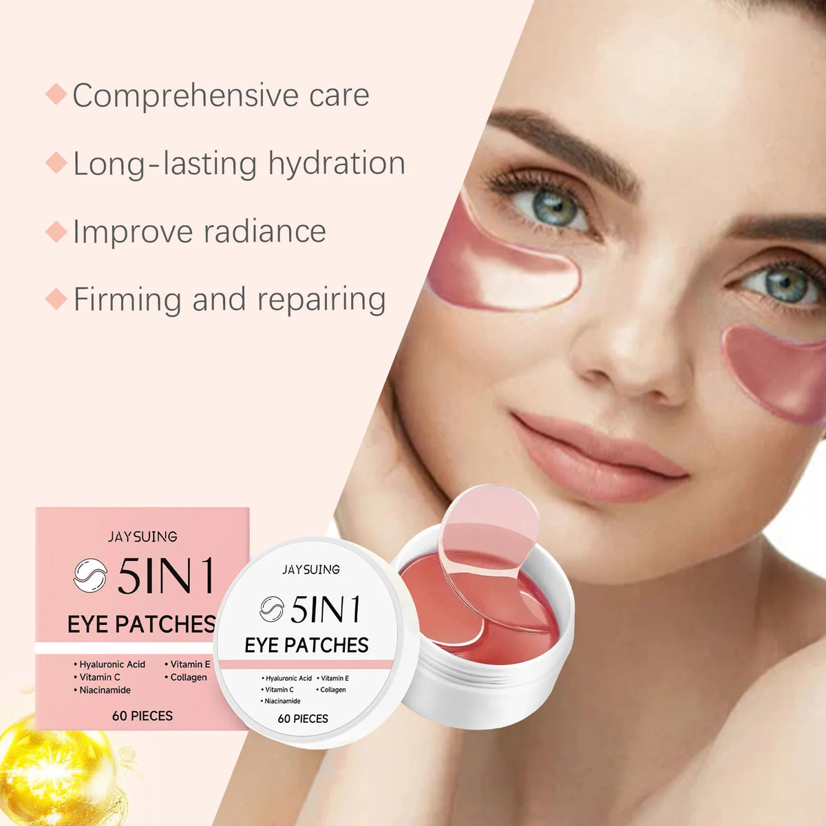 5-in-1 Skincare Set – Serum, Face Cream & Collagen Eye Patches Skincare Gift Set SPOT