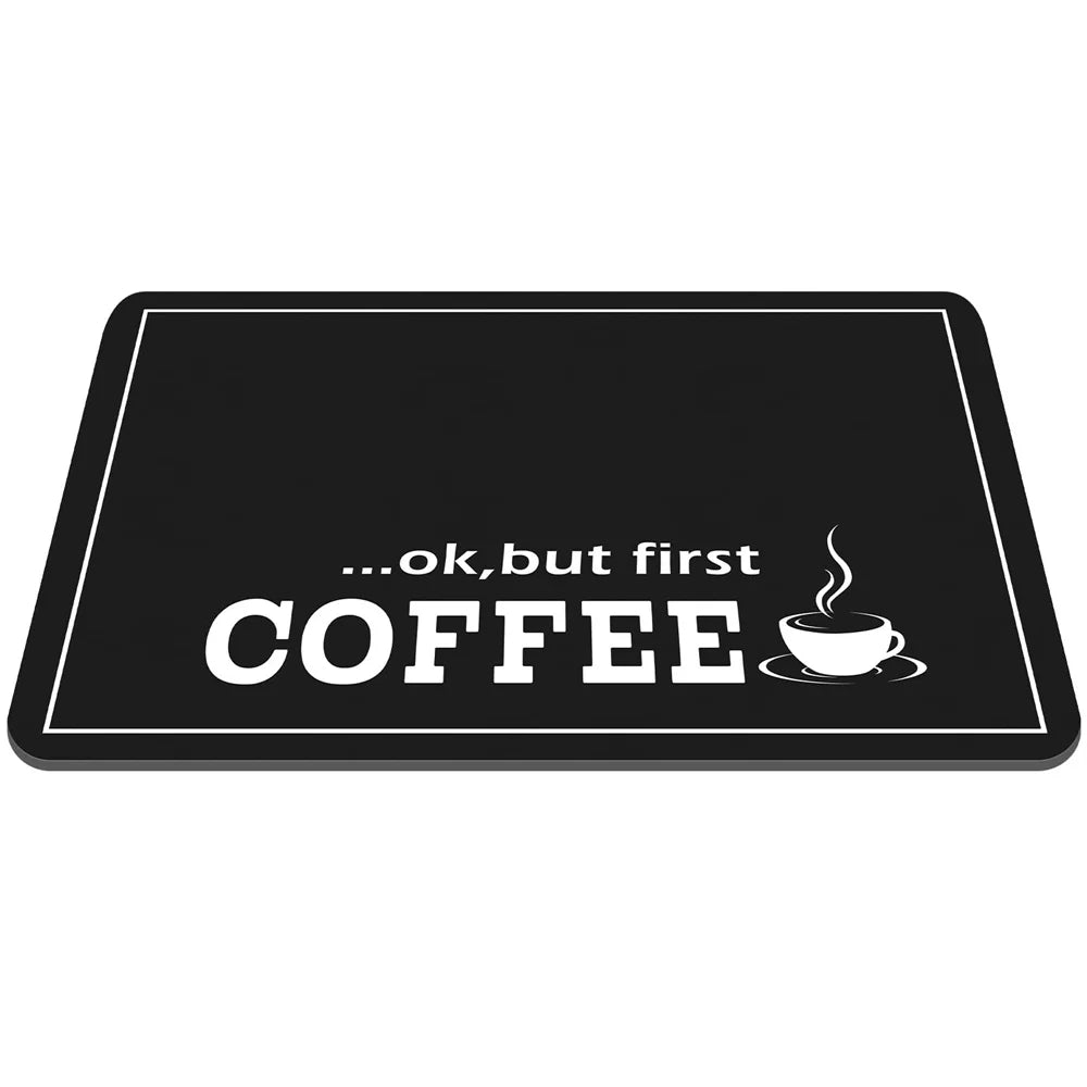Coffee Machine Silicone Mat – 3 Sizes | Heat-Safe Table Pad Kitchen Appliance Mat SPOT Black 20x30cm