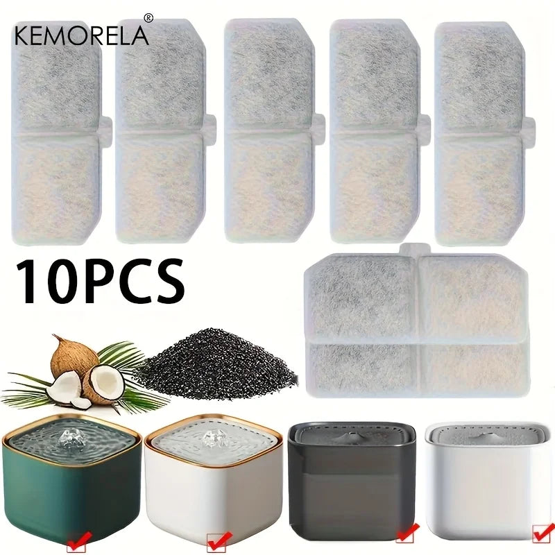 KEMORELA Pet Water Fountain Carbon Filters 10/16-Pack 113x43mm Pet Fountain Filter SPOT
