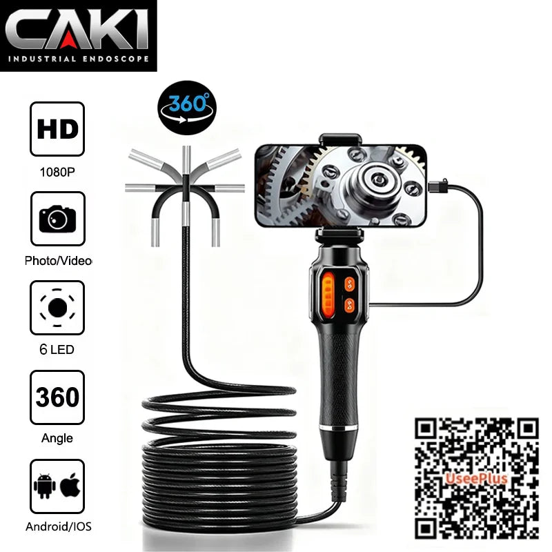Two-Way Articulating Borescope – 1080P Inspection Camera 1m Articulating Borescope SPOT
