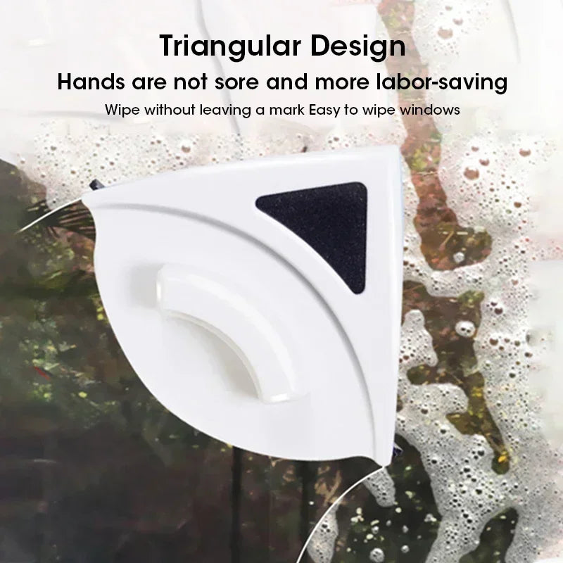 Dual-Sided Magnetic Glass Cleaner with Safety Rope | Window Wiper Magnetic Window Cleaner SPOT