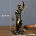 Goddess of Justice Statue – Retro Imitation Copper Desk Ornament Decorative Figurine SPOT onesize