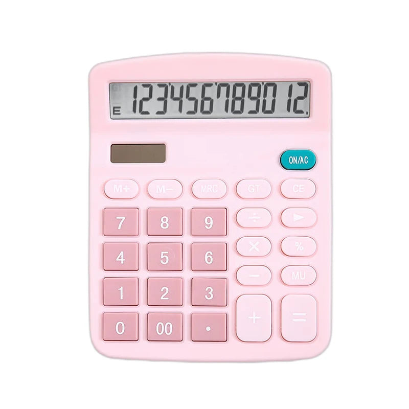Solar Scientific Calculator – Large Display, Dual Power, Cute Scientific Calculator SPOT pink