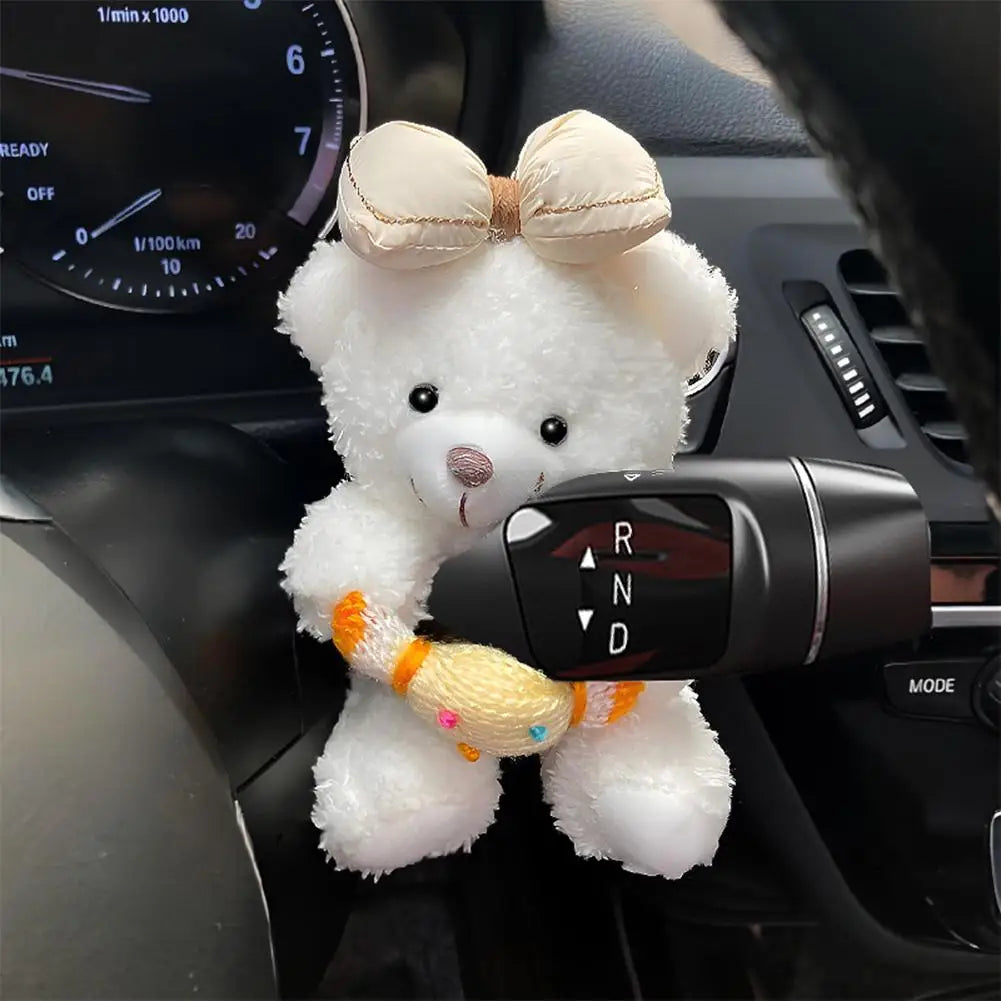 Cute Bear Plush Car Ornament – Mirror & Gear Decoration Car Interior Ornament SPOT