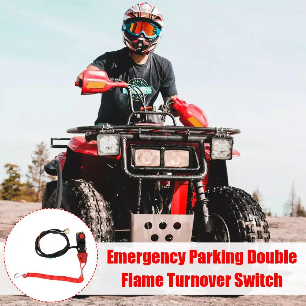 Engine Kill Stop Switch with Tether Lanyard – Motorcycle ATV Motorcycle Kill Switch SPOT