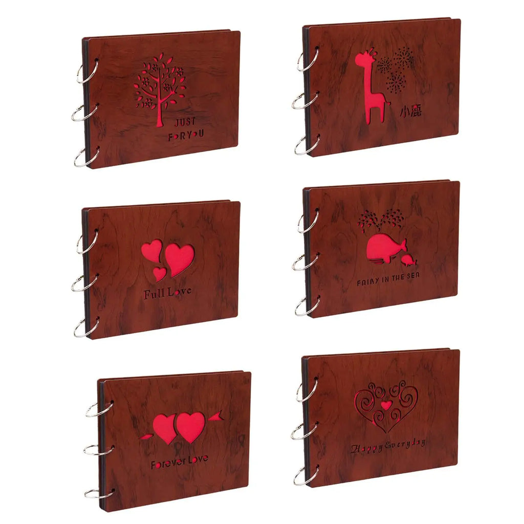 Wooden Memory Album – Guest Book & Scrapbook Photo Album Memory Scrapbook Album SPOT