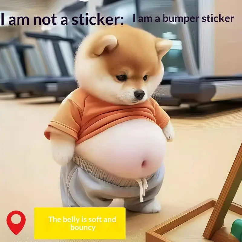 3D Shiba Inu Puppy Sticker – Phone Case & Party Decor Decorative Sticker SPOT