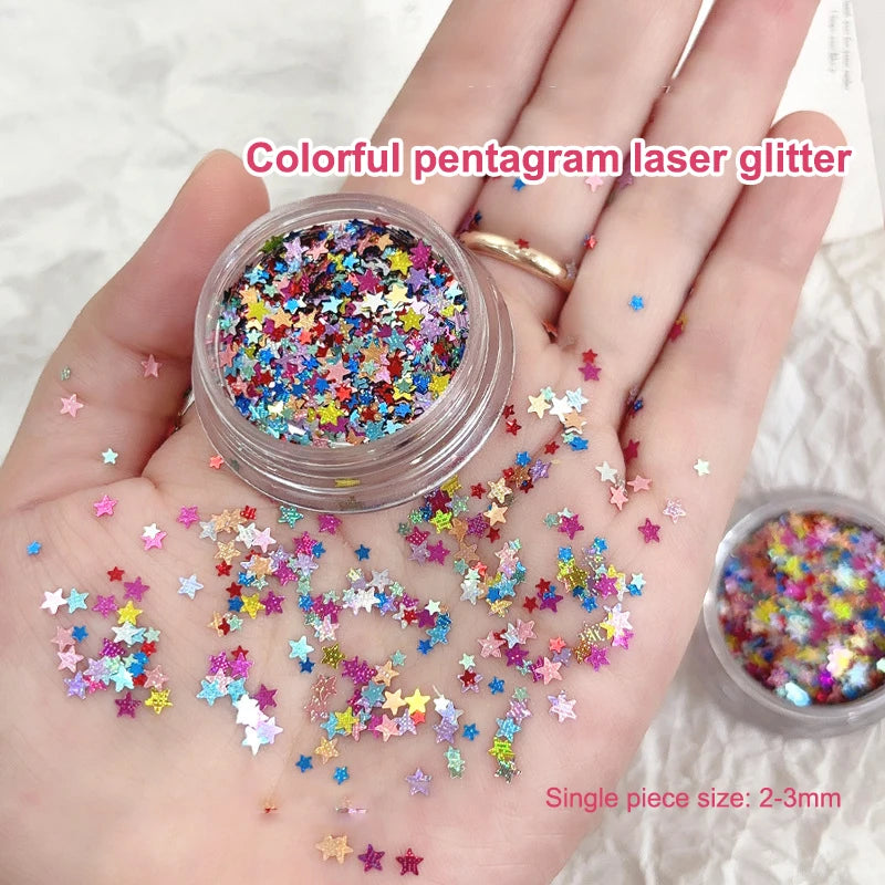 Star Nail Art Glitter Sequins & Paillette Flakes – 1 Box Nail Art Sequins SPOT