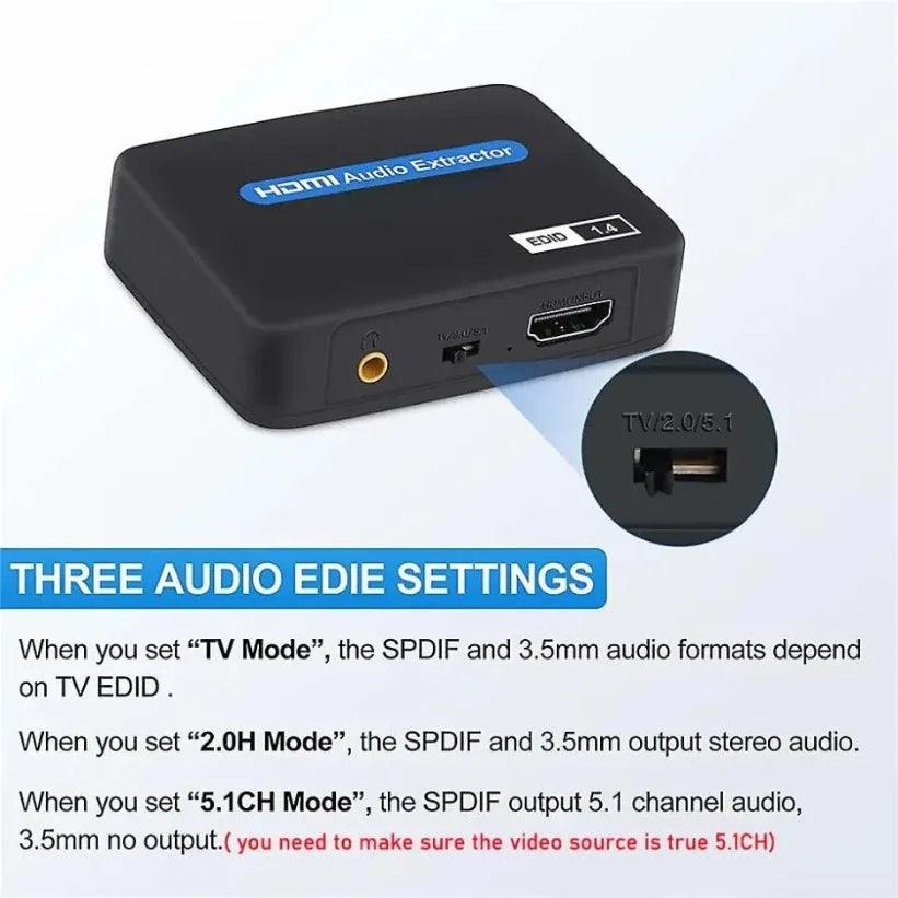 HDMI Audio Extractor 4K 30Hz – Optical SPDIF & Stereo Output HDMI Audio Extractor SPOT
