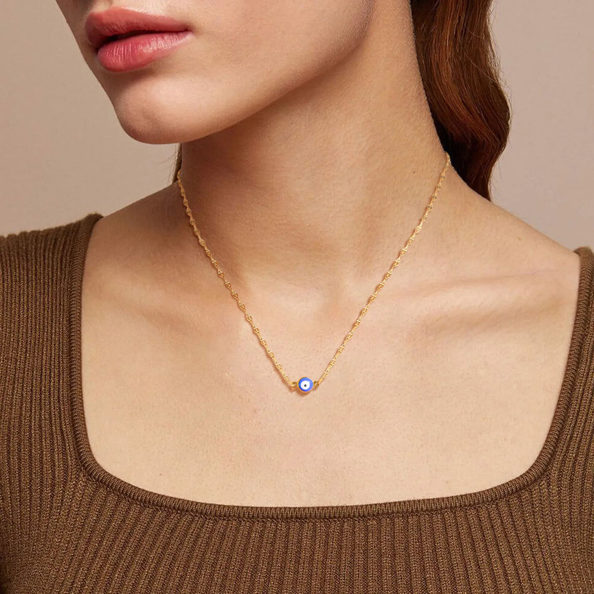 Evil Eye Necklace – Blue Nazar Pendant | Gold Stainless Steel Pendant Necklace SPOT