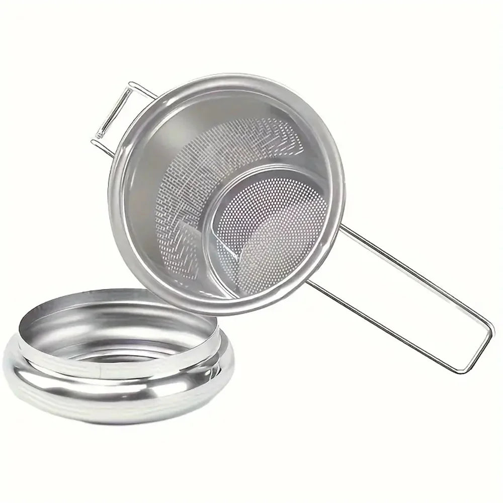 Stainless Steel Loose Tea Strainer with Folding Handle & Lid Tea Strainer SPOT