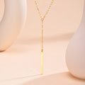 Meaeguet Lariat Drop Necklace – Stainless Steel Gold Women Lariat Drop Necklace SPOT NC-1569G