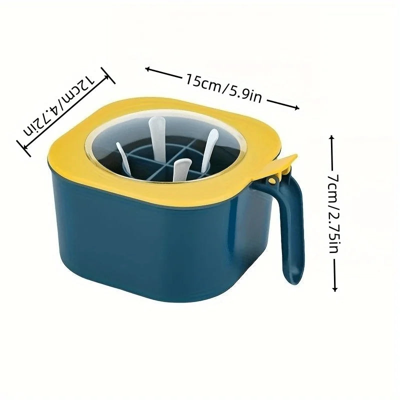 4-in-1 Large Capacity Seasoning Box with Lid & 4 Spoons Spice Storage Box SPOT Blue