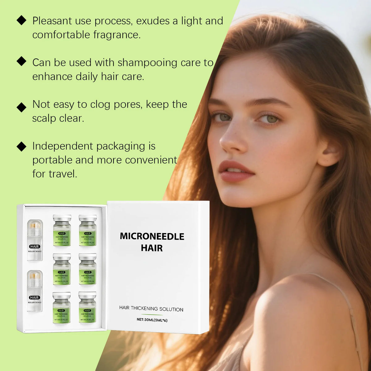 Hoygi Hair Serum Microneedle Roller Set – Scalp Nourishing Kit Hair Serum Roller Set SPOT