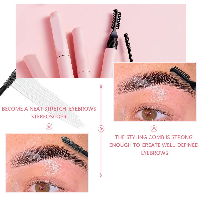 10ml Dual Brush Refillable Eyebrow Gel & Mascara Empty Tube Cosmetic Refill Tube SPOT